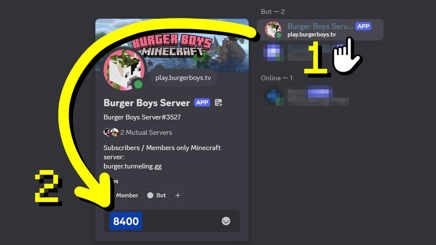 How to DM the bot the verification code